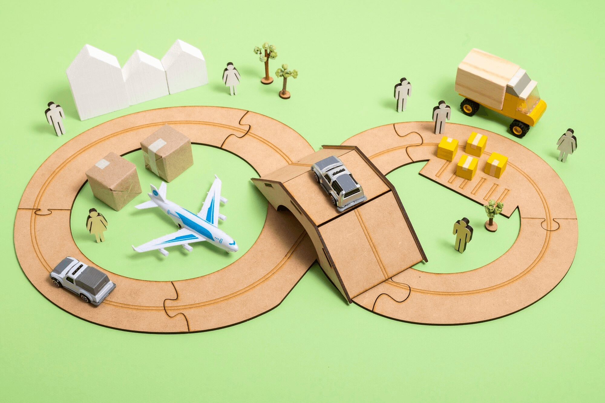 Supply chain toy illustration